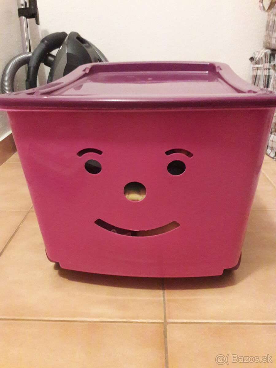 detský nákupný košík + box na hračky na kolieskach - 3