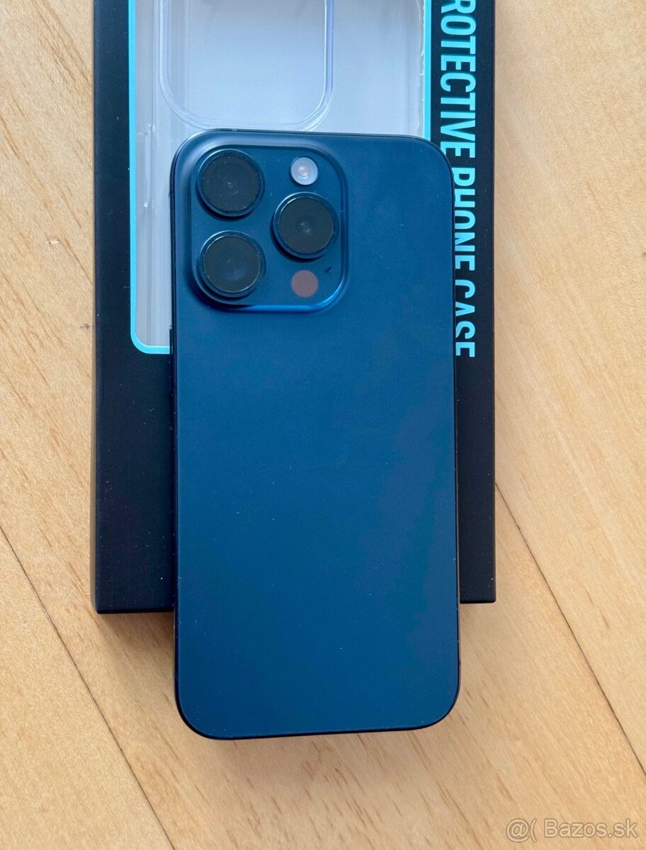 iPhone 15 Pro Blue Titanium BATERIE 100% TOP - 3