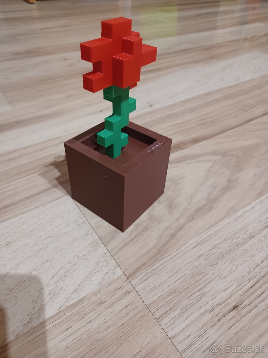 Minecraftová váza s kvietkom - 3