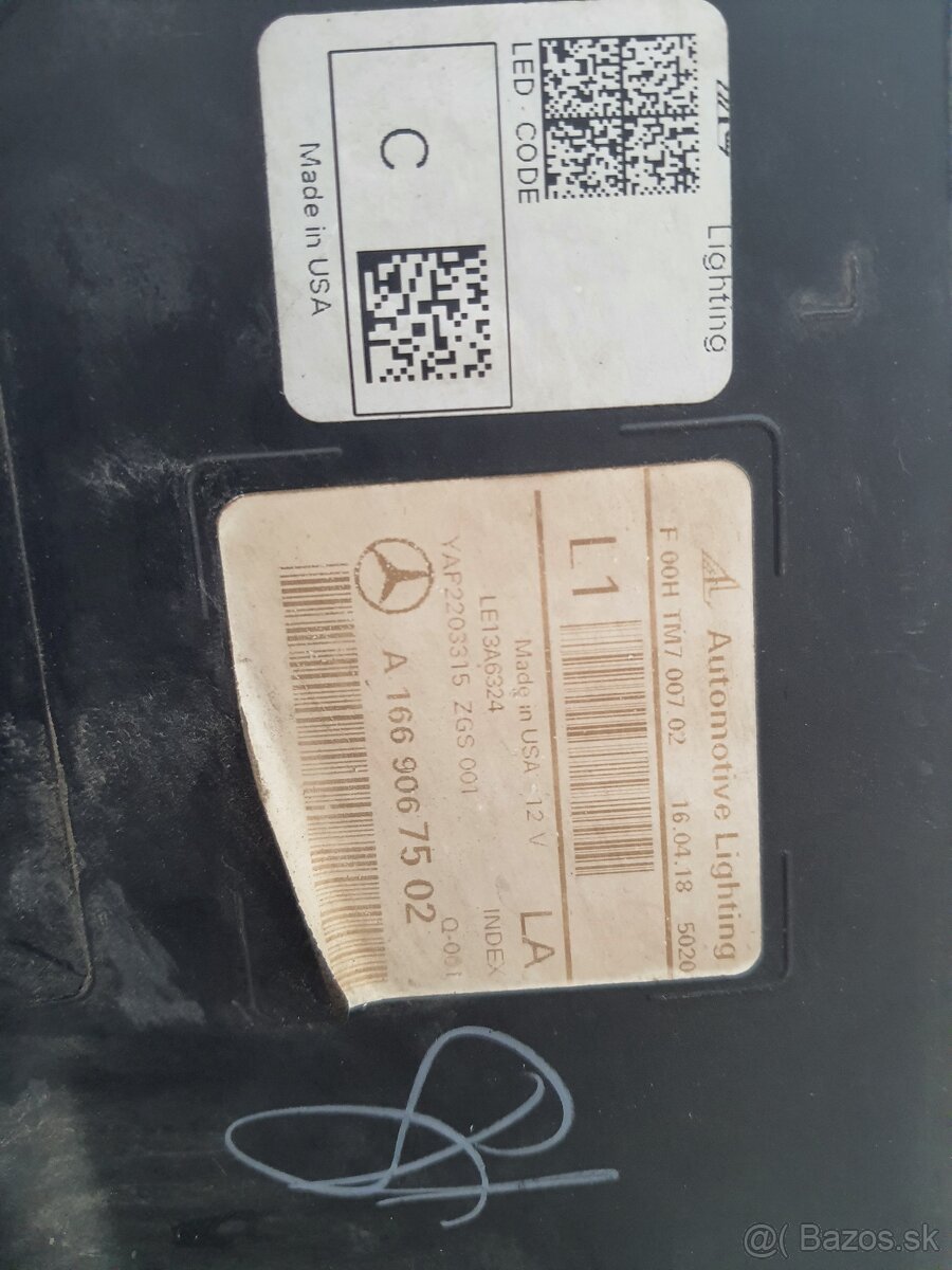 Mercedes GLE W166 lave predne LED svetlo - 3