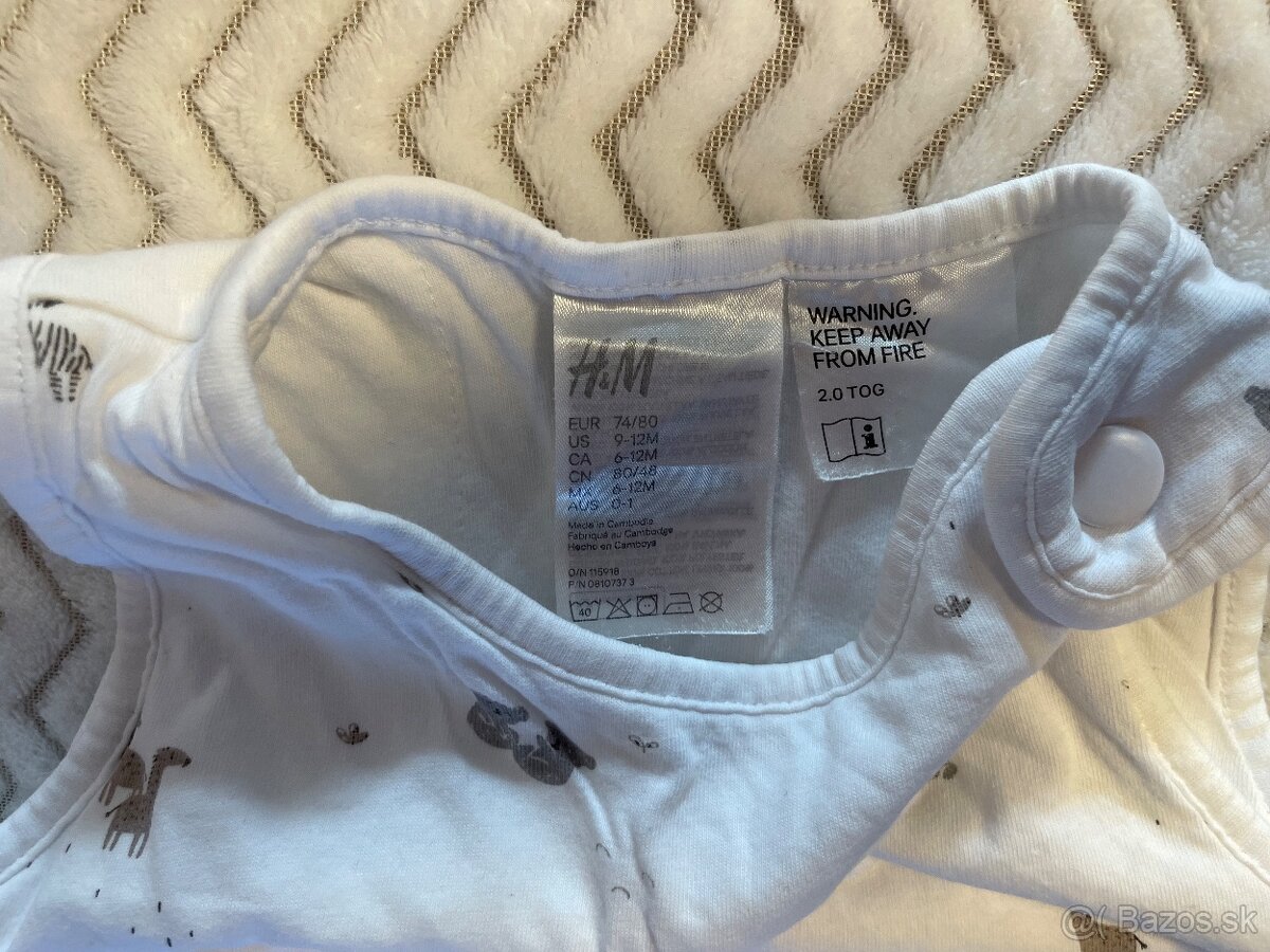 H&M Spací vak 74/80 celoročný (2.0 TOG) - 3