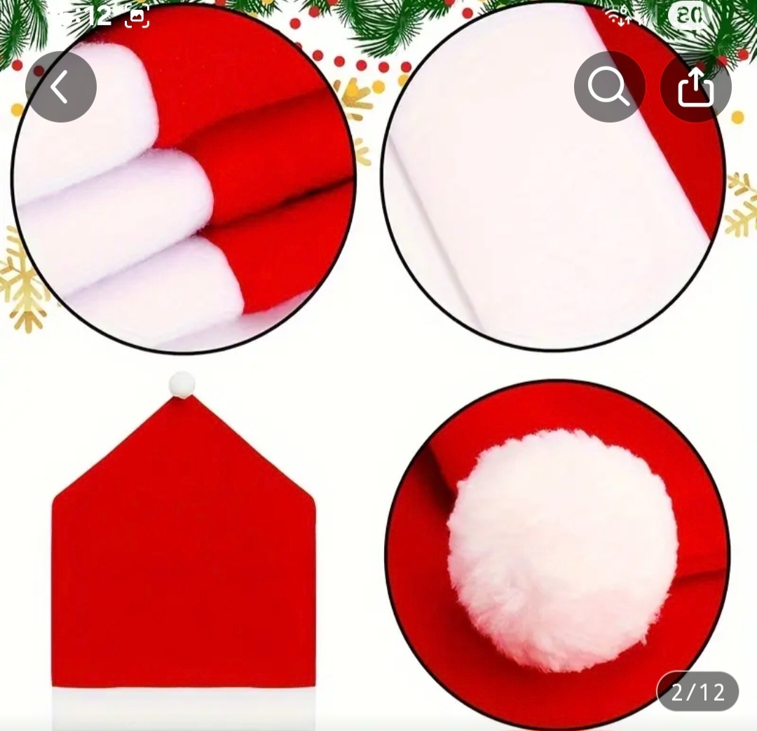 Vianočné poťahy na stoličky 4kusy v balení - 3