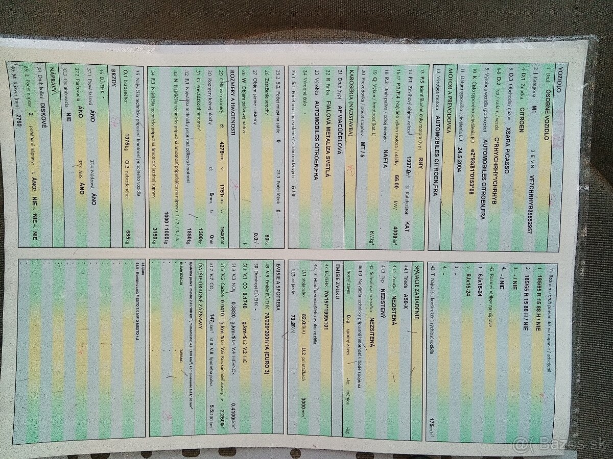 Predám-rozpredam Citroen Xsara Picaso PSA 2,0HDI 66kw RHY - 3