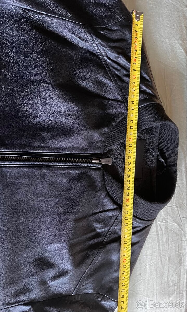 Pánska kožená bunda “bomber” Trussardi - 3