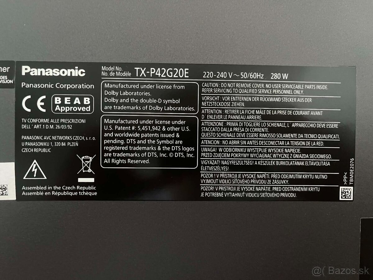 Plazmový televízor Panasonic TX-P42G20E - 3