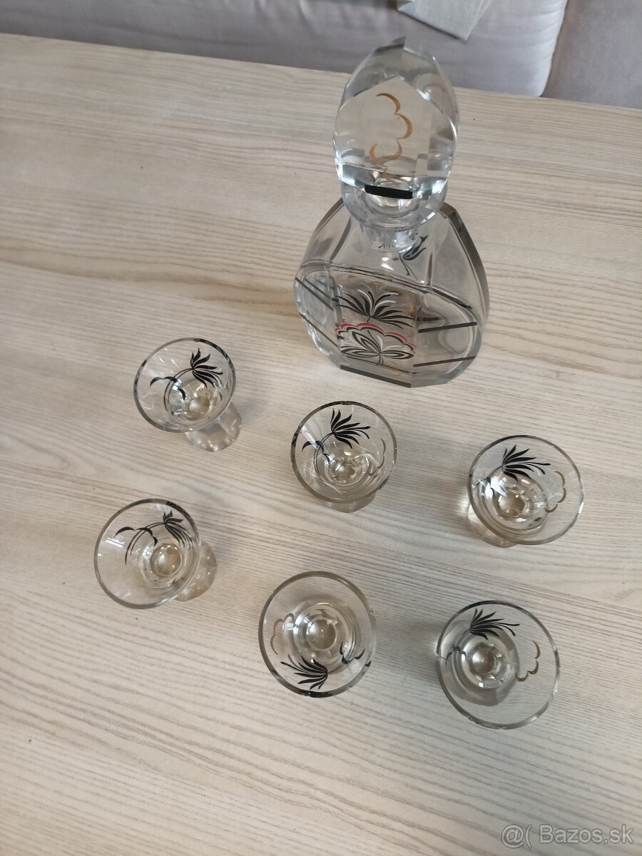 Karafa a 6 sklenic Art Deco, Karel Palda, cca 1930 - 3