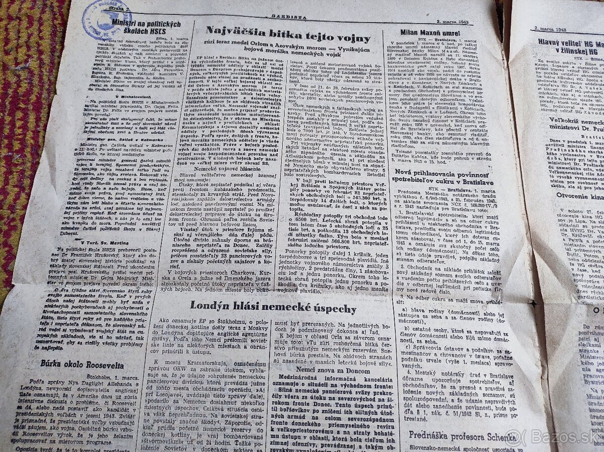 Slovenský štát - noviny Gardista - 3