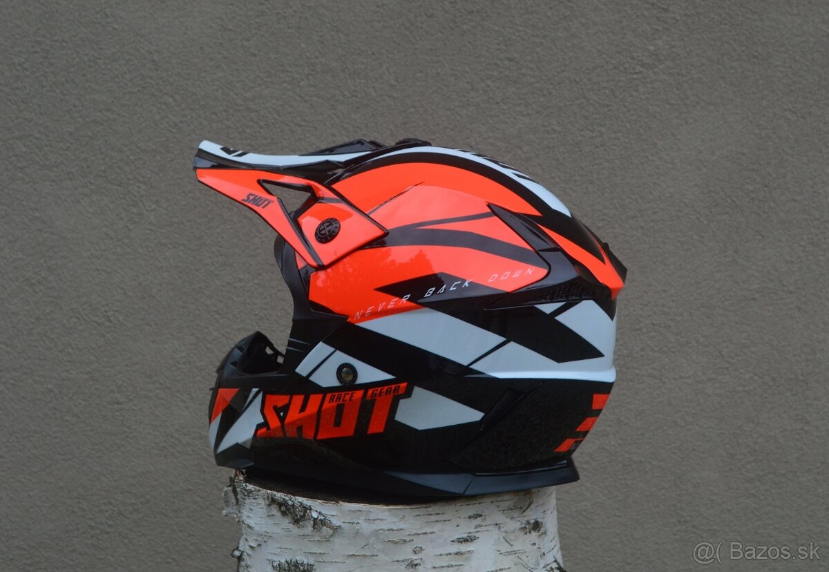 SHOT prilba oranžová neon - 3
