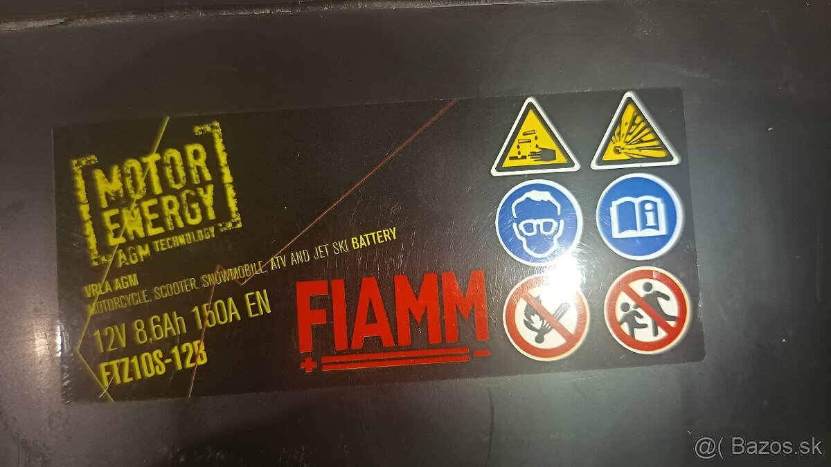 Moto bateria FIAMM 12V 8.6Ah 150A FTZ10S 12B - 3