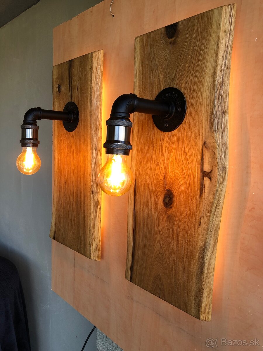 Led dubove nastenne svietidla, lampy - 3