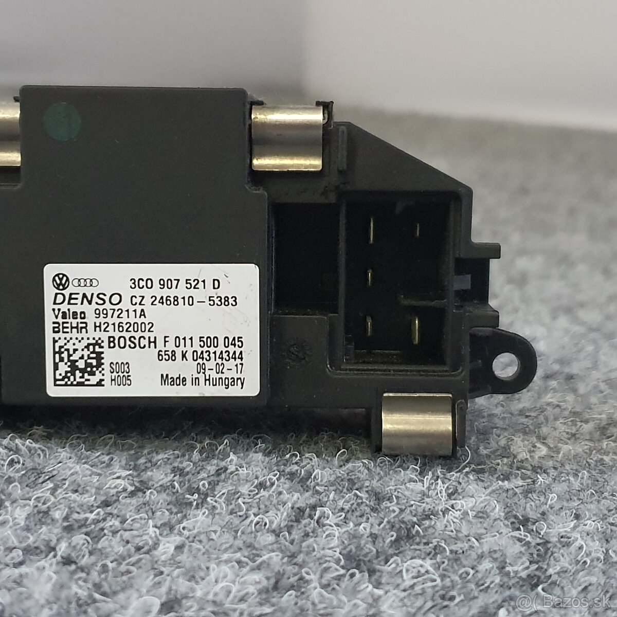 Regulátor ventilátoru vnútorného priestoru Bosch 3C0907521D - 3