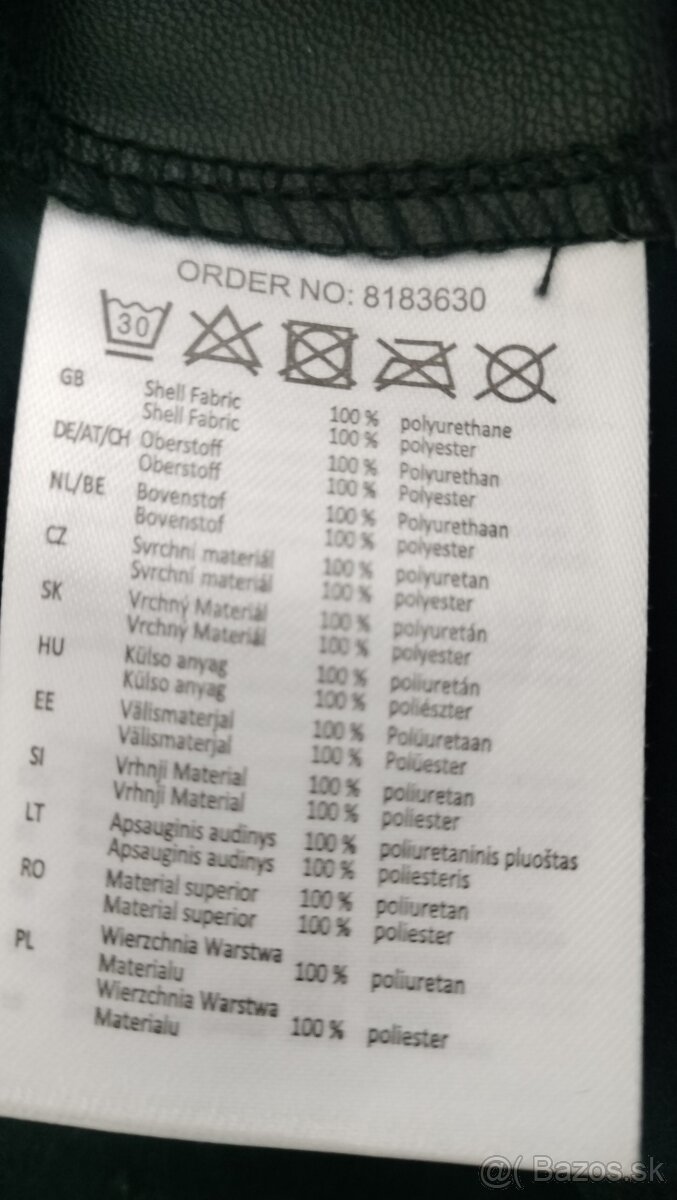 Kožená (syntetika) sukňa na zapínanie - 3