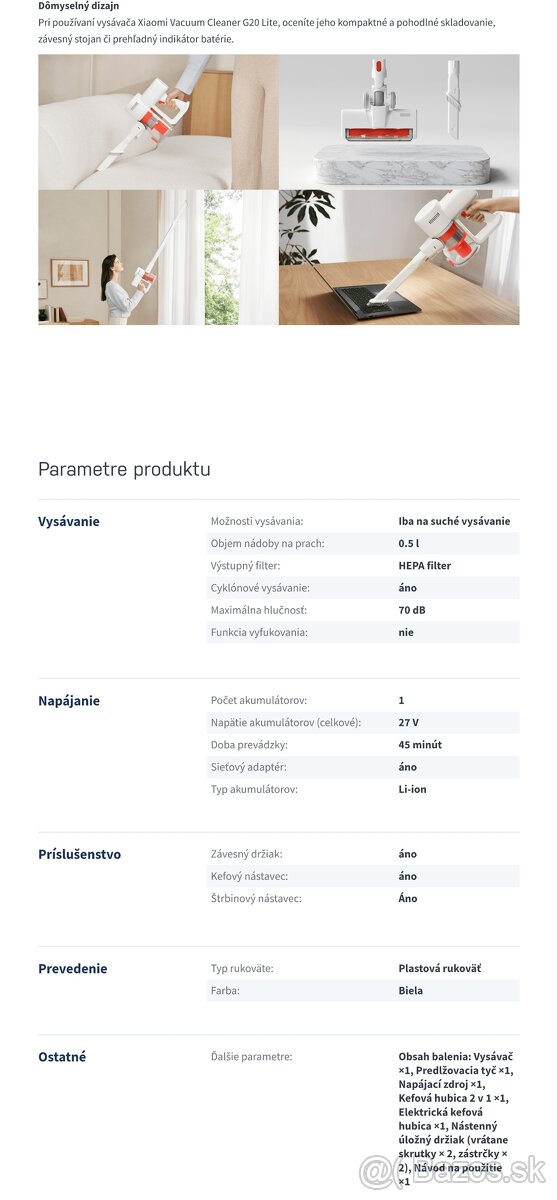 Xiaomi Vacuum Cleaner G20 Lite EU - 3