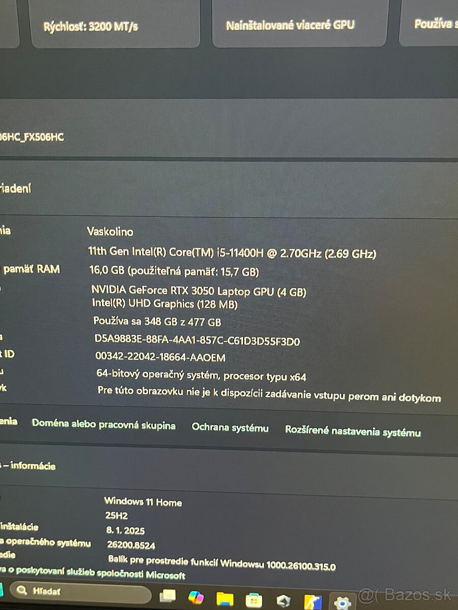 Herný notebook ASUS TUF Gaming F15 - 3