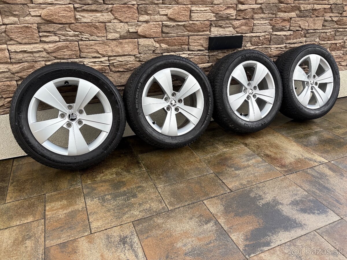 ALU DISKY SKODA TRITON 5x112 R17 + ZIMNÉ PNEU 215/55 R17 - 3