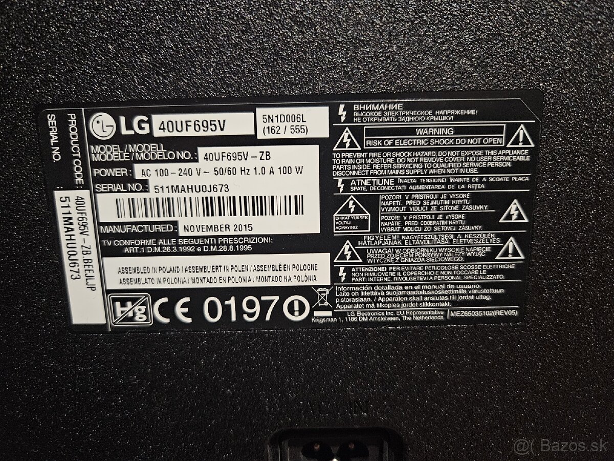 LCD televízor LG 40UF695V - 3