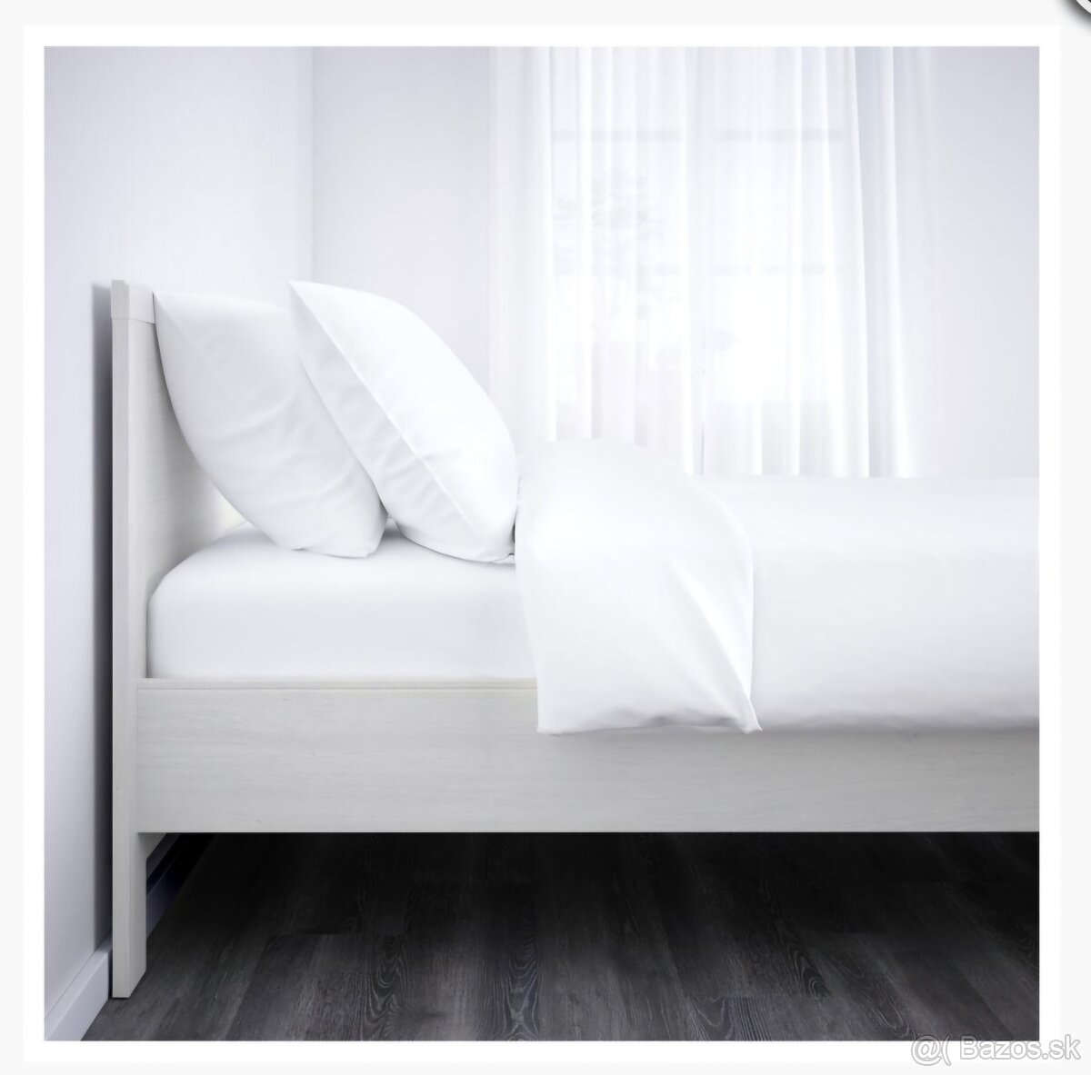 Rám postele Ikea 140x200 s roštami + nočné stolíky 2ks - 3