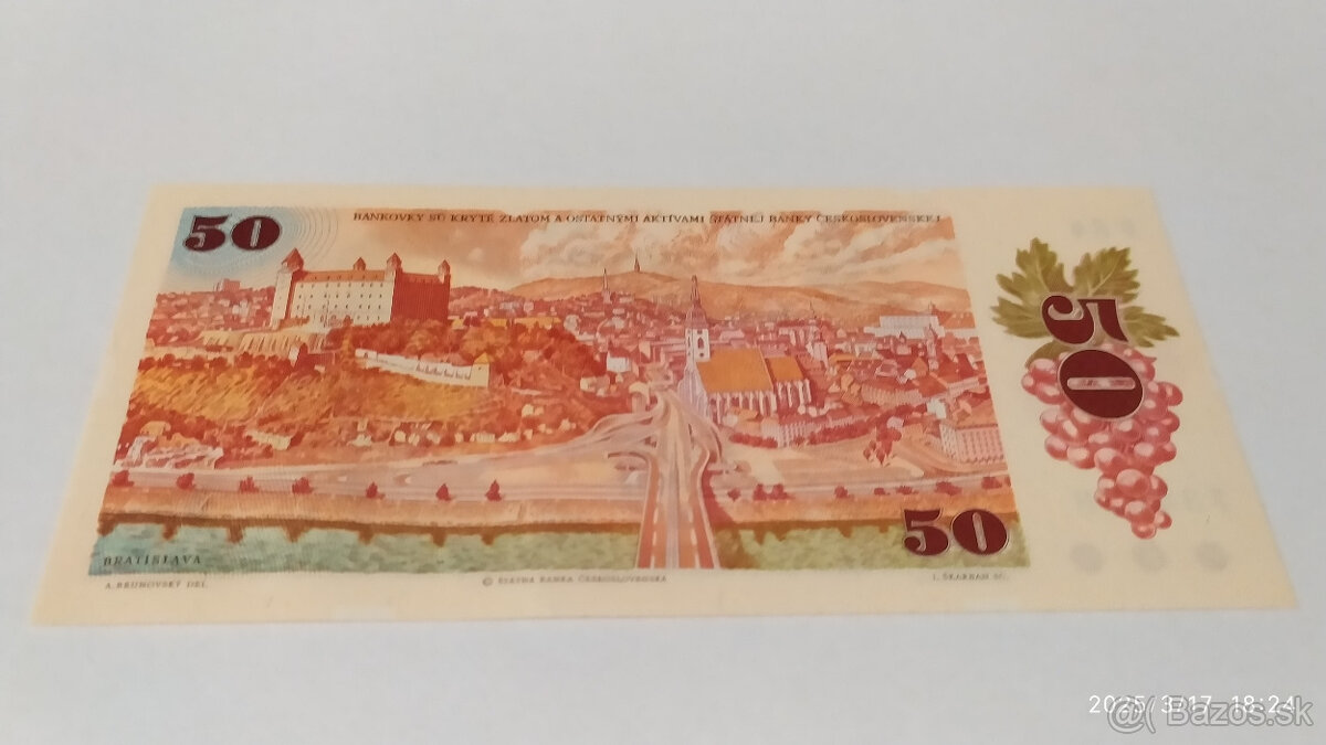 50 Kčs 1987, vzácna posledná séria F 84 UNC - 3