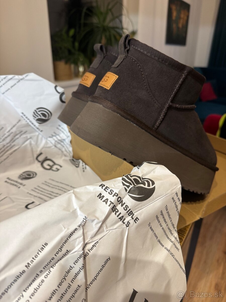 UGG ultra mini platform choco Skladom - 3