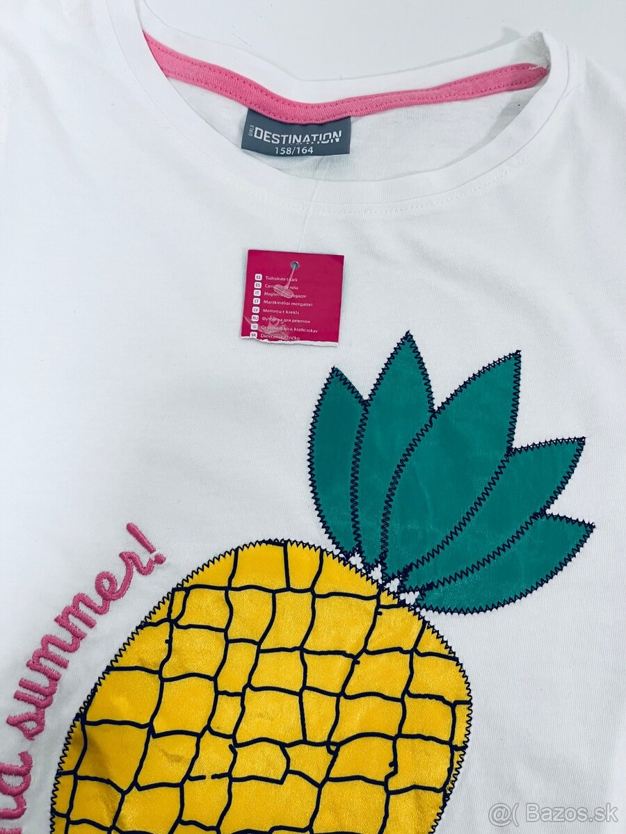 🍍 Aloha Summer Štýlové dievčenské tričko s ananásom ☀️ - 3