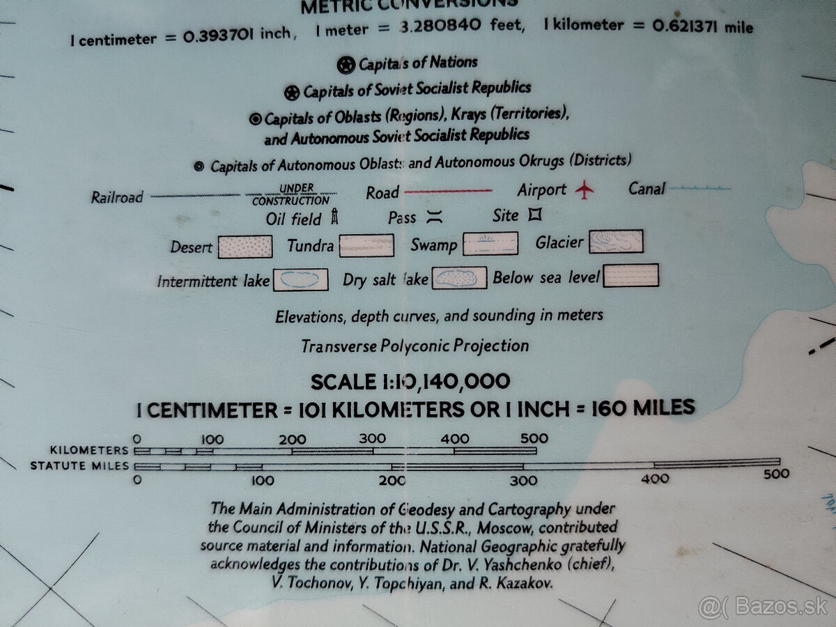 Predám mapu ZSSR - 3