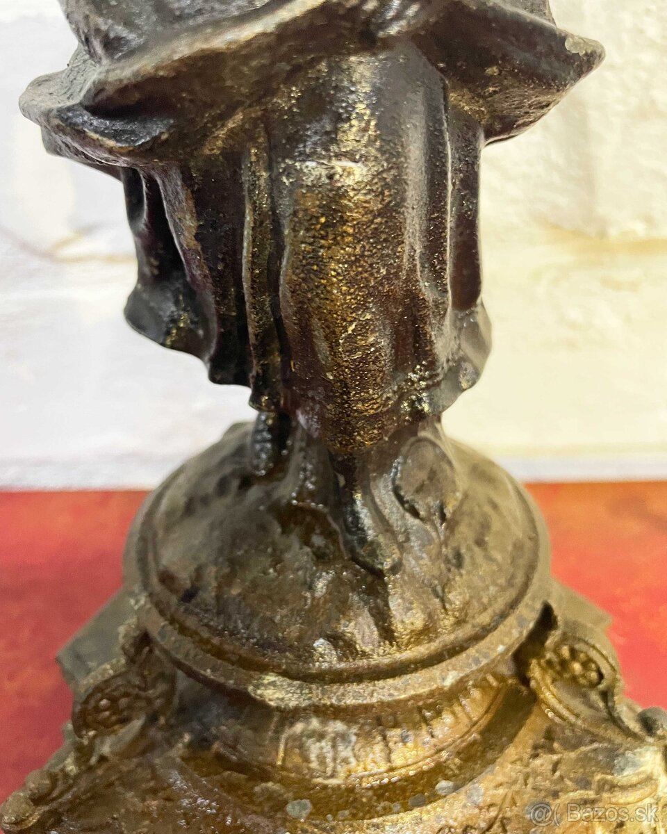 Starožitné torzo podstavca lampy - 3