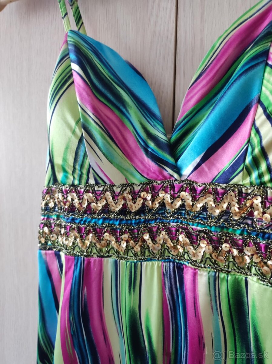 Farebne spoločenské šaty - 3