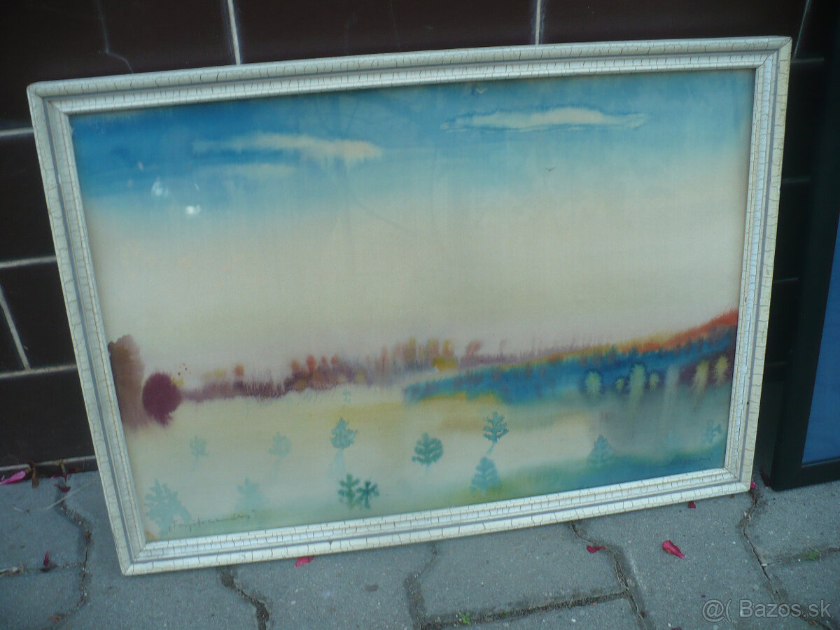 Július Gyula Szabó 3x akvarely - 3