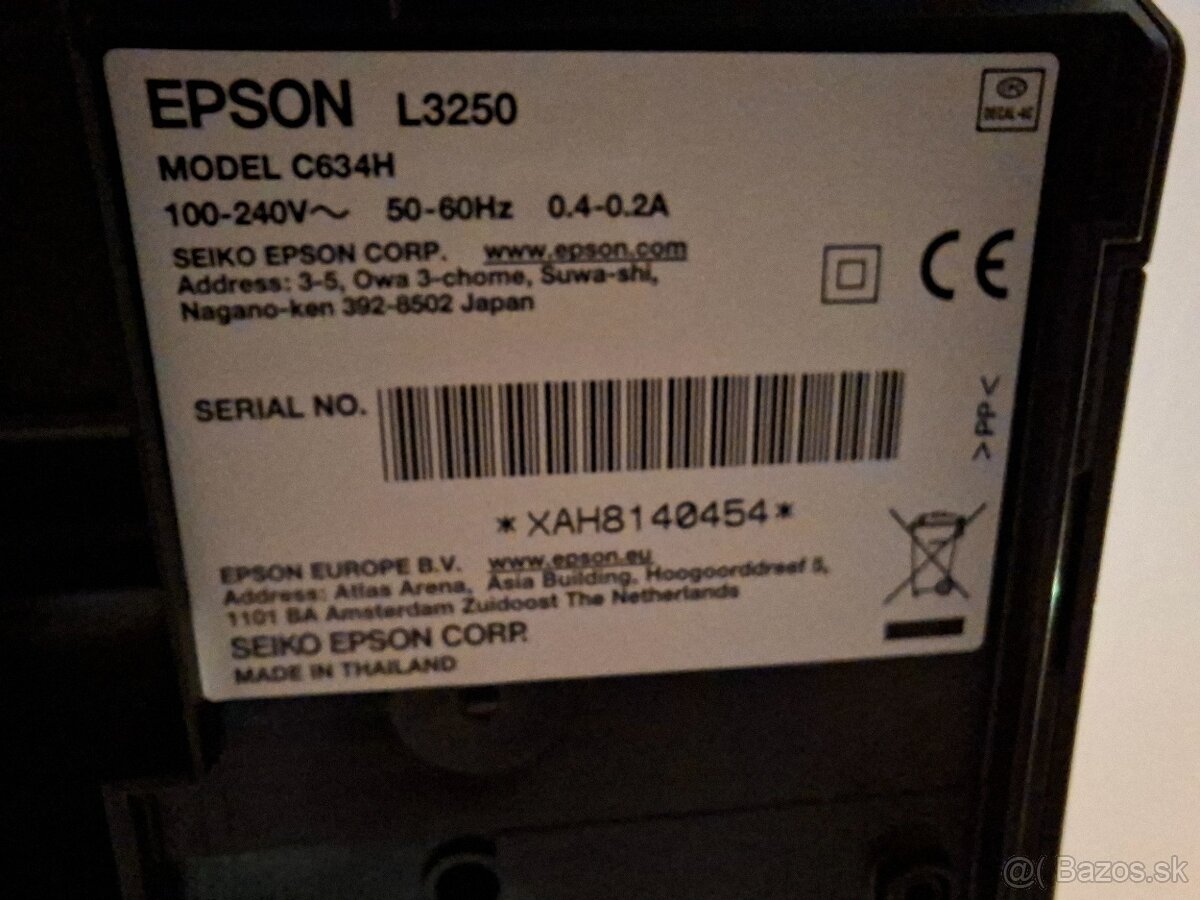 Predám tlačiareň / multifunkčné zariadenie EPSON L3250 - 3
