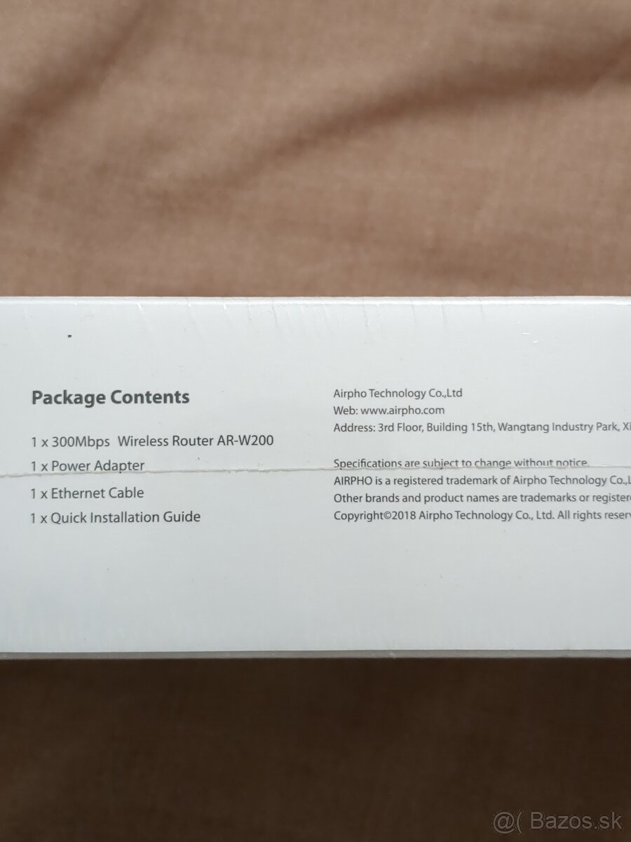 🔵 Zabaleny Novy 300Mbps Router Airpho AR-W200 - 3