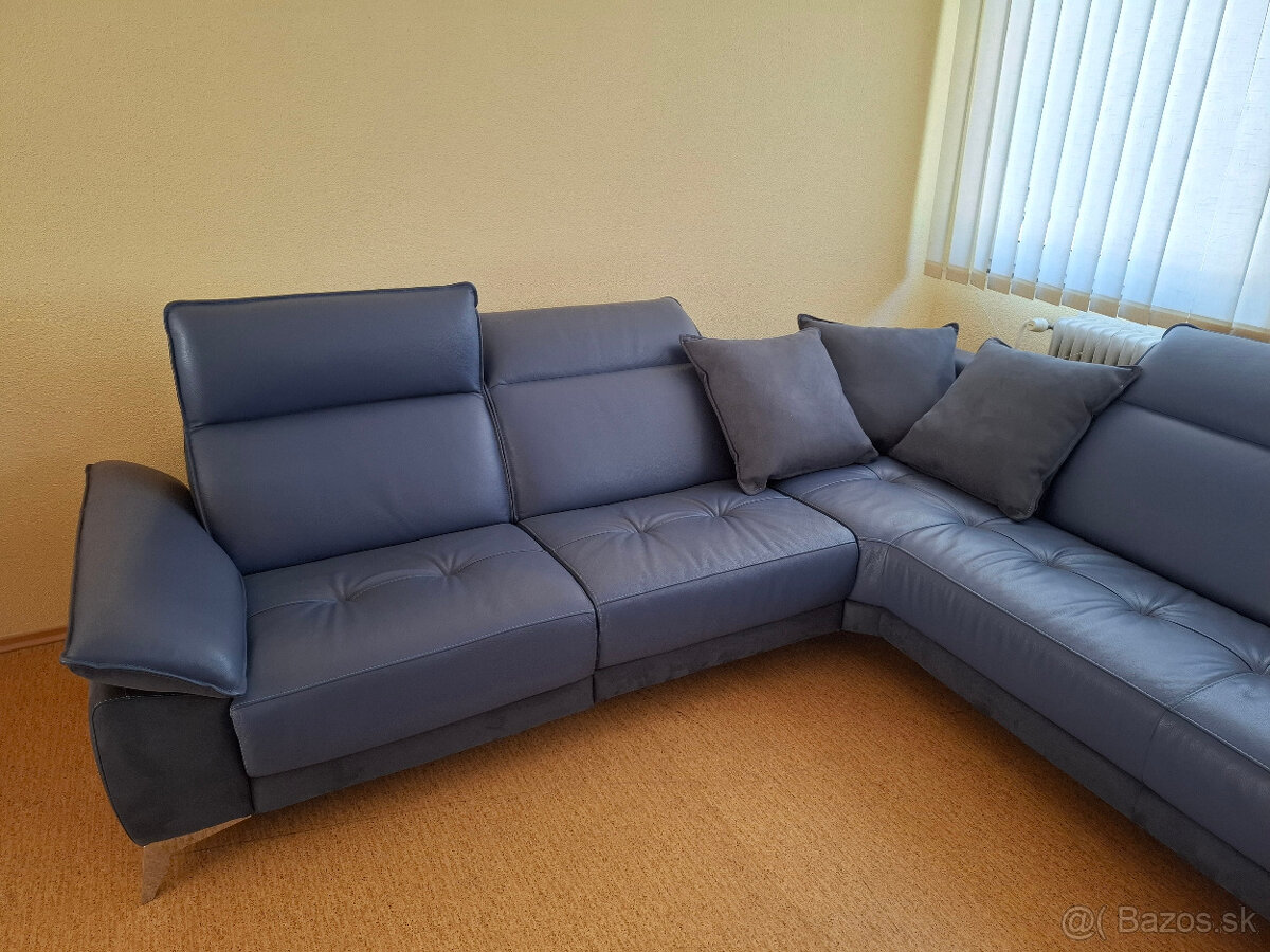 Talianska kožená sedacia súprava - 3