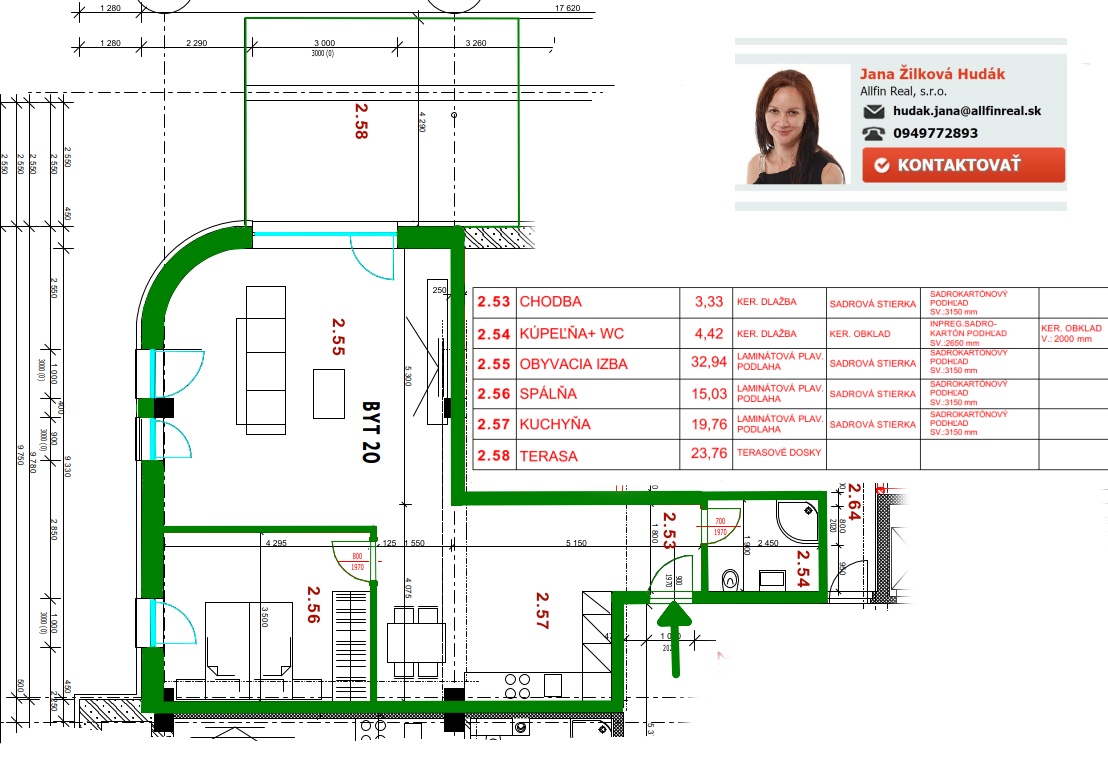 Moderný 2-izb. byt v centre Prešova s veľkou terasou. - 3