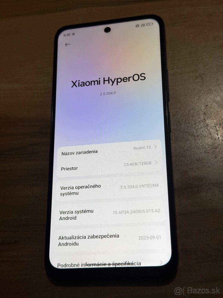 Predám Xiaomi Redmi 13 8GB Rám 256GB Black Stav Nového - 3