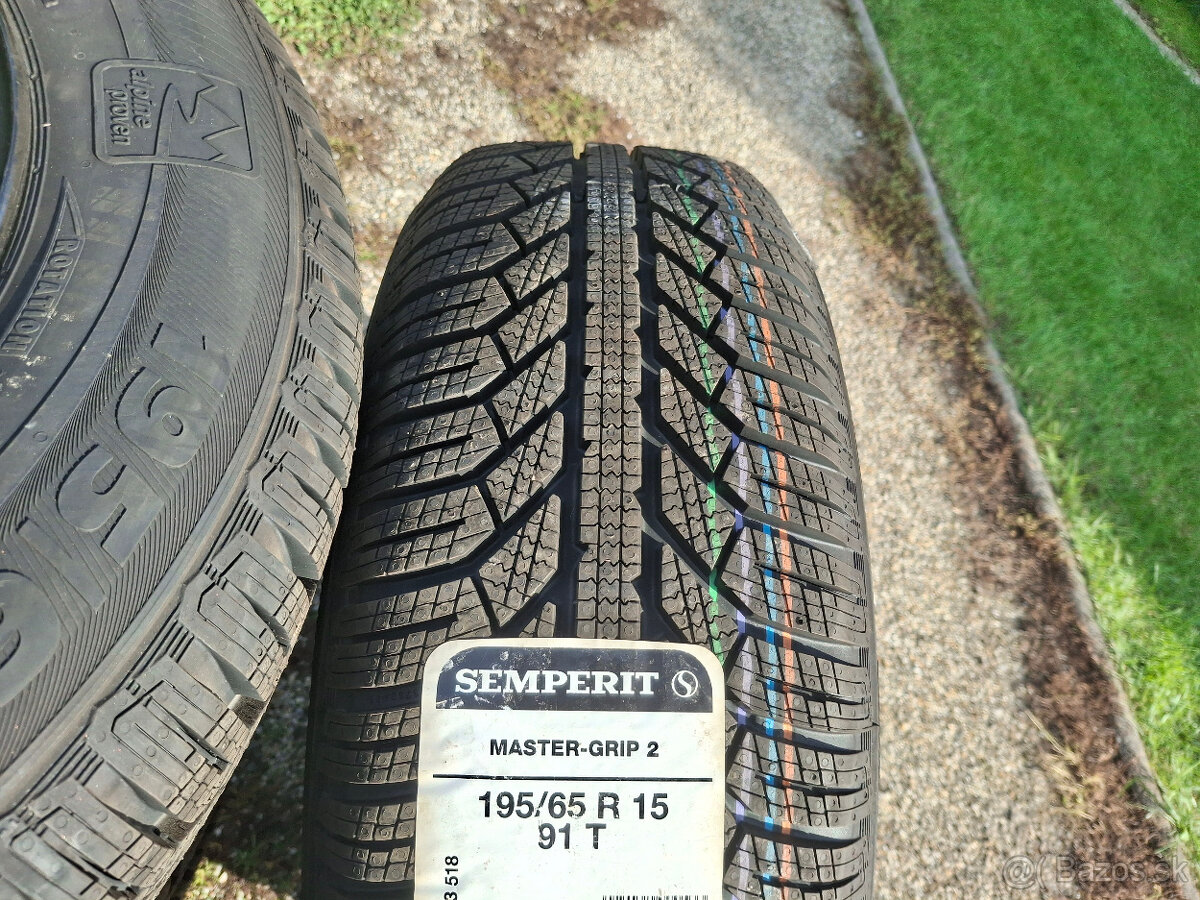 15" plechy 4x108 Citroen C3 + zimné 195/65 r15 nejazdené - 3