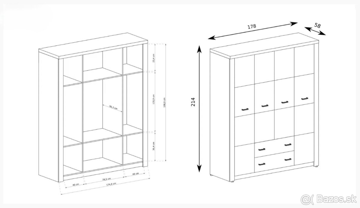 SKRIŇA 178x214x58cm - 3