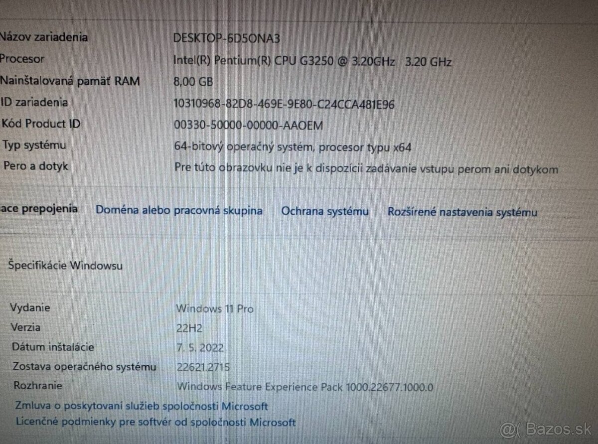Počítač Dell 9020.Intel Pentium 2x3,20GHz.8gb ram.240g SSD - 3