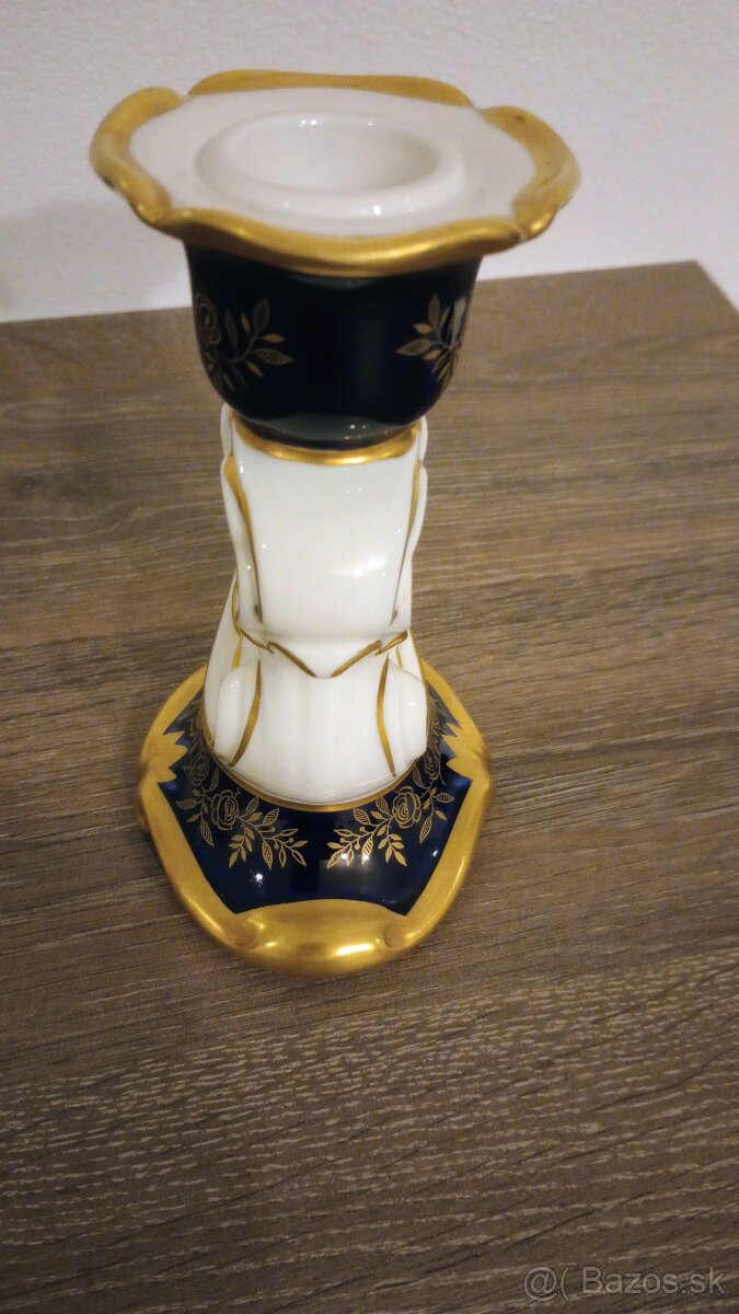 Starožitný porcelánový svietnik Weimar - 3