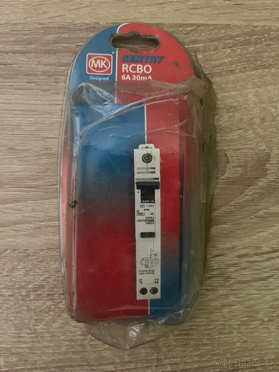 Istič a Prúdový Chránič 6A / 30mA - 3