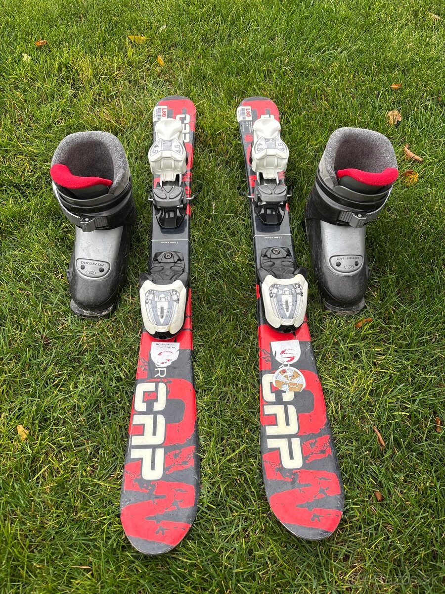 Detský lyžiarsky set (lyže, lyžiarky, palice) - 3