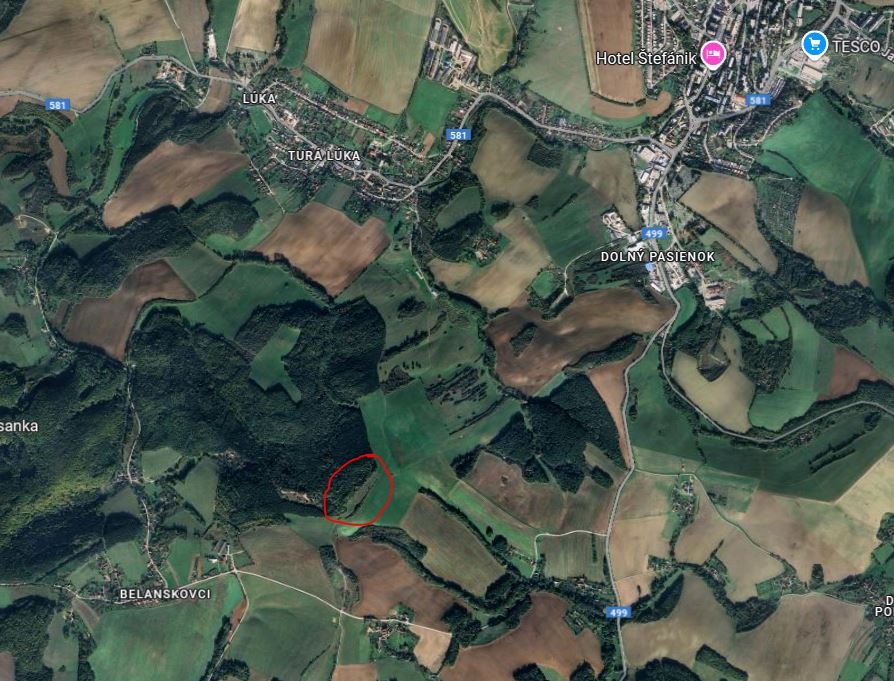 Predám lesný pozemok k.ú. Turá Lúka 4061m2 - po 0,73€/m2 - 3