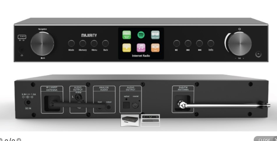 Majority Fitzwilliam internetové HiFi rádio, streamer - 3