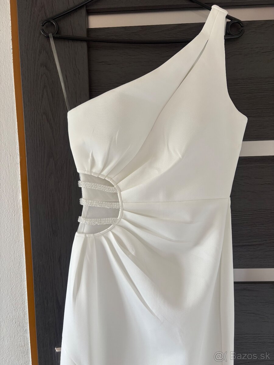 Biele priliehavé šaty 36/S - 3