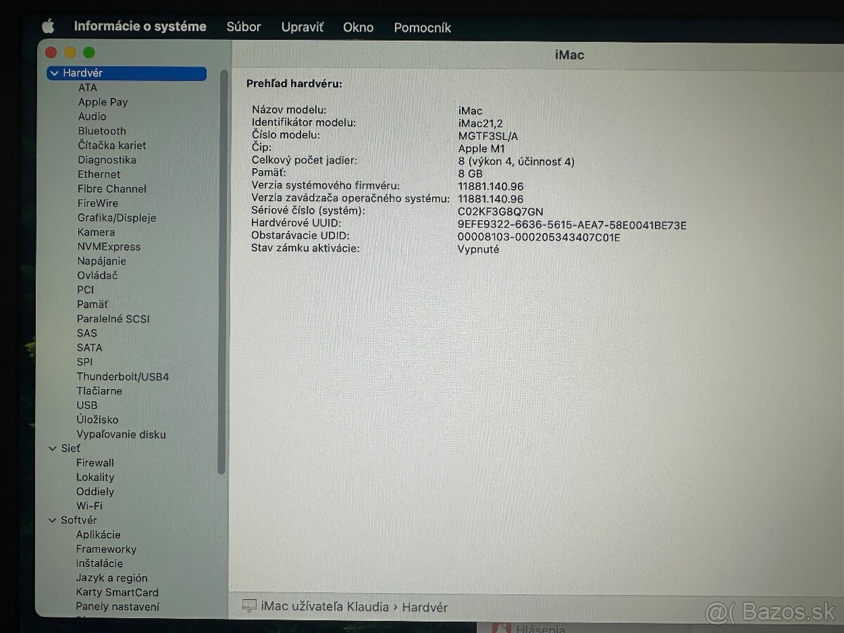 Apple Imac M1 2024 24”retina 4,5K 8GB RAM,256GB SSD - 3