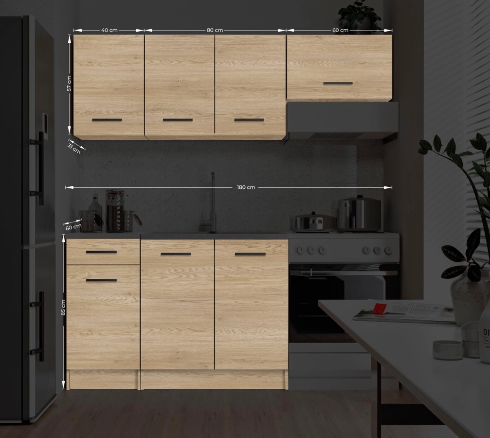 Kuchynská linka (Nová ) 180cm - 3