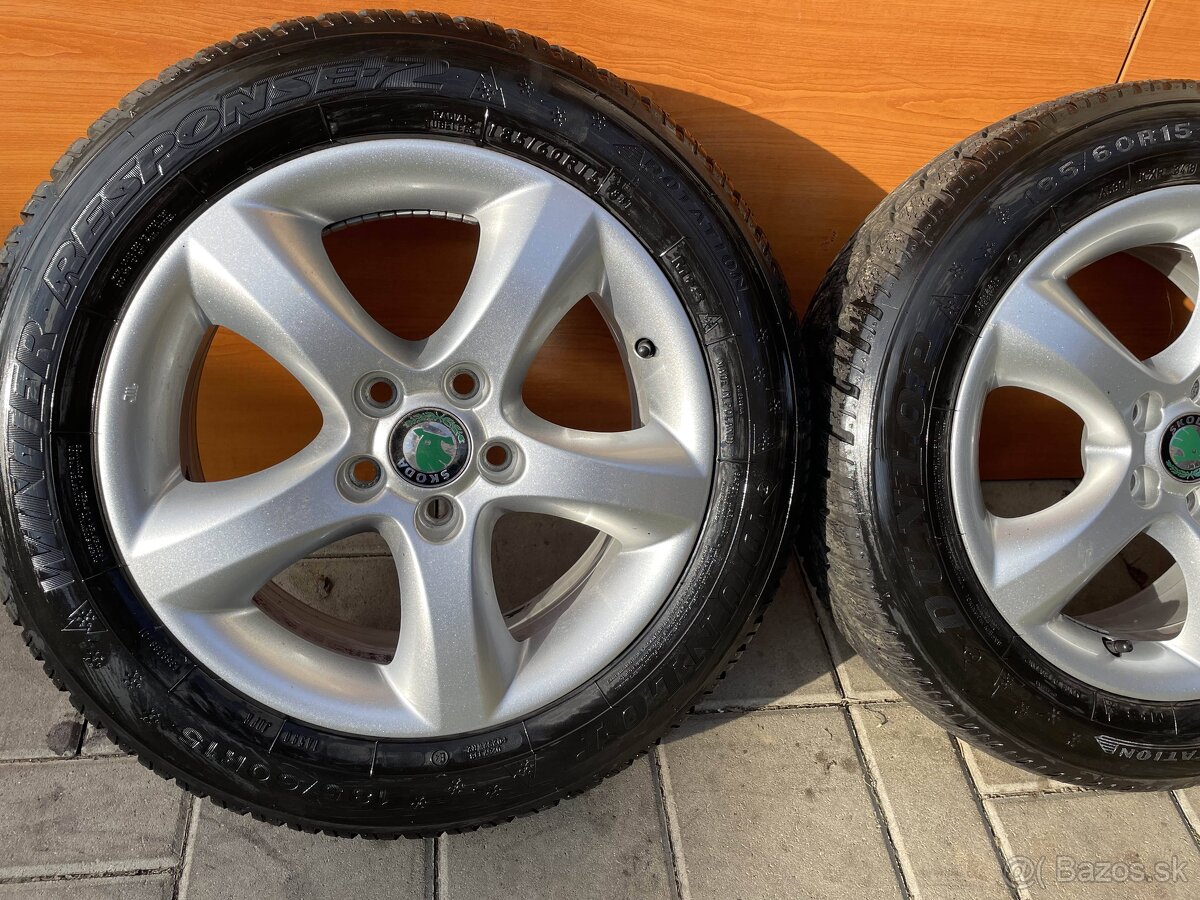 Orig. Alu disky 15 5x100 Fabia Roomster , leon ,Ibiza ,octa - 3