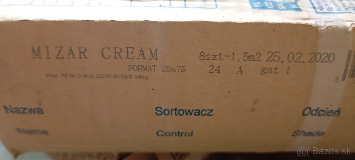 Obklad obkladačky béžové, krémové 25x75 - 3