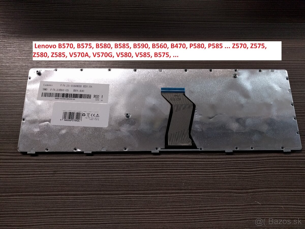 Klavesnice Lenovo: B570, B580, B590, SK//U510, Z510, Z710 SK - 3