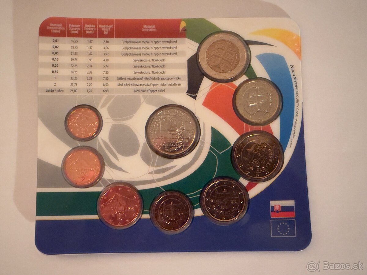 Súbor slovenských euromincí 2010 - MS vo futbale JAR 2010 - 3