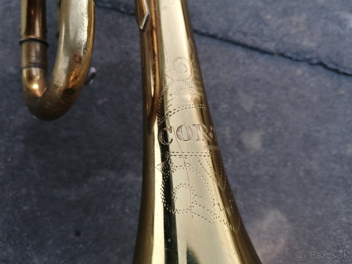 Predám starožitná trubka Cor ton - 3