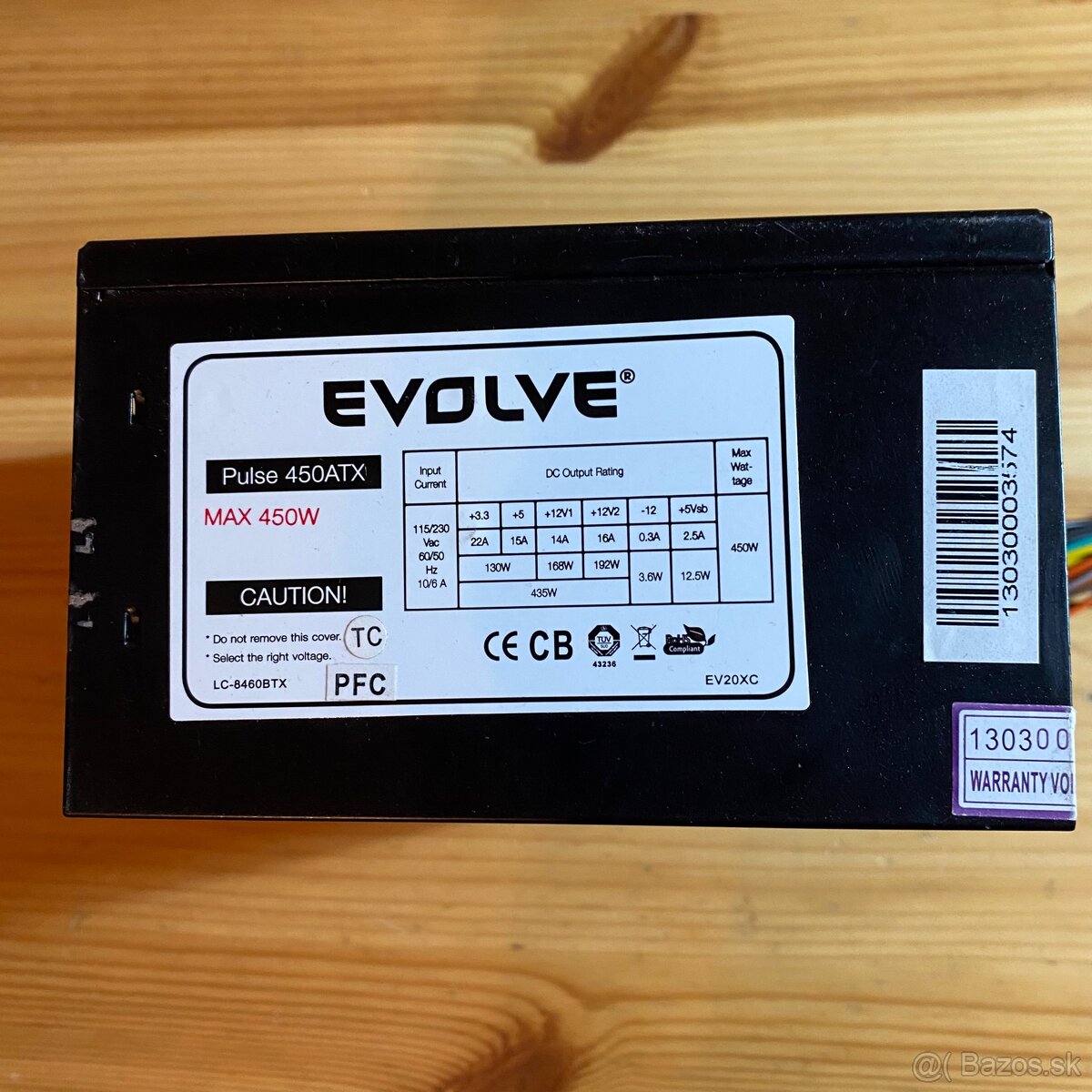 Predám PC zdroj – EVOLVE Pulse 450ATX (450 W) - 3